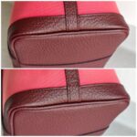 Hermes Garden Party 30 cm Maroon/Red Canvas with Leather and Palladium Hardware #RRYU-1 - Image 16