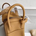 Hermes Mini Lindy Biscuit Clemence Leather with Palladium-plated Hardware #RRUC-3 - Image 17