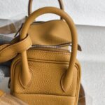 Hermes Mini Lindy Biscuit Clemence Leather with Palladium-plated Hardware #RRUC-3 - Image 18