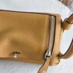 Hermes Mini Lindy Biscuit Clemence Leather with Palladium-plated Hardware #RRUC-3 - Image 8