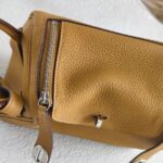 Hermes Mini Lindy Biscuit Clemence Leather with Palladium-plated Hardware #RRUC-3 - Image 7