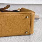 Hermes Mini Lindy Biscuit Clemence Leather with Palladium-plated Hardware #RRUC-3 - Image 10