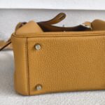 Hermes Mini Lindy Biscuit Clemence Leather with Palladium-plated Hardware #RRUC-3 - Image 9