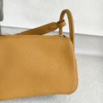 Hermes Mini Lindy Biscuit Clemence Leather with Palladium-plated Hardware #RRUC-3 - Image 5
