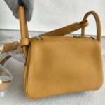Hermes Mini Lindy Biscuit Clemence Leather with Palladium-plated Hardware #RRUC-3 - Image 4