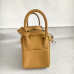 Hermes Mini Lindy Biscuit Clemence Leather with Palladium-plated Hardware #RRUC-3 - Image 16