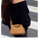 Hermes Mini Lindy Biscuit Clemence Leather with Palladium-plated Hardware #RRUC-3 - Image 33