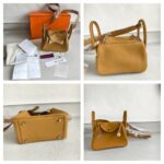 Hermes Mini Lindy Biscuit Clemence Leather with Palladium-plated Hardware #RRUC-3 - Image 2