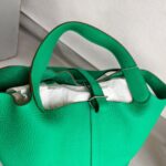Hermes Picotin Lock GM 26cm Green Clemence Leather with Palladium Hardware #RRUC-2 - Image 14