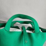 Hermes Picotin Lock GM 26cm Green Clemence Leather with Palladium Hardware #RRUC-2 - Image 13