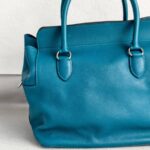 Hermes Toolbox 26cm Blue Evercolor Leather with Palladium Plated Hardware #RRUC-1 - Image 6