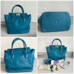 Hermes Toolbox 26cm Blue Evercolor Leather with Palladium Plated Hardware #RRUC-1 - Image 3