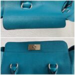 Hermes Toolbox 26cm Blue Evercolor Leather with Palladium Plated Hardware #RRUC-1 - Image 17