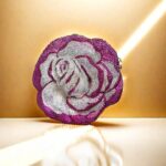 Judith Leiber New Rose Crystal Clutch with Silver Hardware #RORO-1
