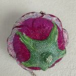 Judith Leiber New Rose Crystal Clutch with Silver Hardware #RORO-1 - Image 11
