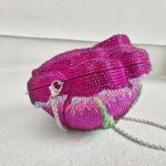 Judith Leiber New Rose Crystal Clutch with Silver Hardware #RORO-1 - Image 6
