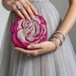 Judith Leiber New Rose Crystal Clutch with Silver Hardware #RORO-1 - Image 2