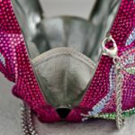 Judith Leiber New Rose Crystal Clutch with Silver Hardware #RORO-1 - Image 16