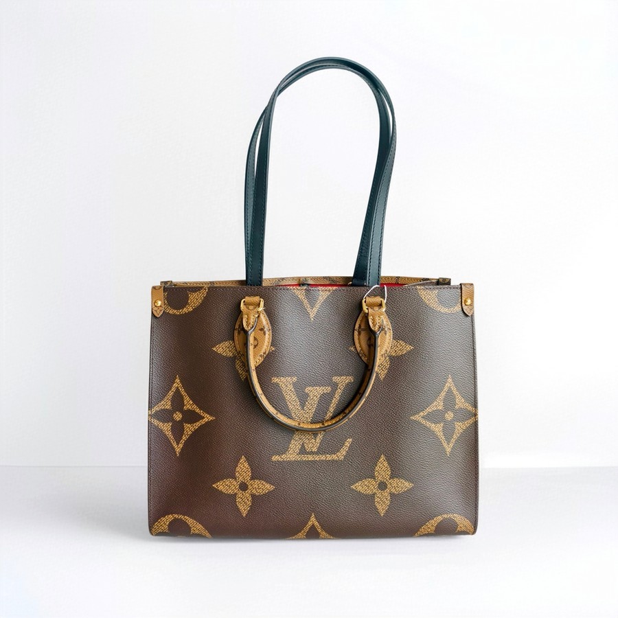 LV OnTheGo MM Monogram and Monogram Reverse Coated Canvas #RRCE-1