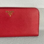 Prada Zippy Wallet Red Saffiano Leather with Gold Hardware #RRCL-1 - Image 4