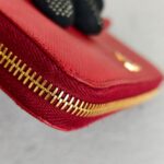 Prada Zippy Wallet Red Saffiano Leather with Gold Hardware #RRCL-1 - Image 10