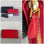 Prada Zippy Wallet Red Saffiano Leather with Gold Hardware #RRCL-1 - Image 2