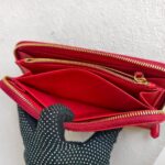 Prada Zippy Wallet Red Saffiano Leather with Gold Hardware #RRCL-1 - Image 19