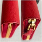 Prada Zippy Wallet Red Saffiano Leather with Gold Hardware #RRCL-1 - Image 8
