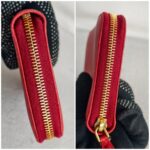 Prada Zippy Wallet Red Saffiano Leather with Gold Hardware #RRCL-1 - Image 7