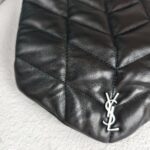 Saint Laurent Pouch Puff Black Lambskin with Silver Hardware #RRYL-6 - Image 4