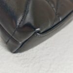 Saint Laurent Pouch Puff Black Lambskin with Silver Hardware #RRYL-6 - Image 14