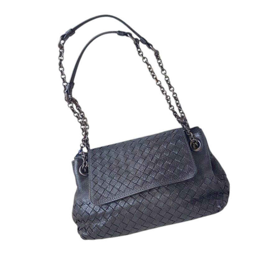 Bottega Veneta Small Hobo 2way-bag Black Leather with Brunito finish Hardware #ROYR-9