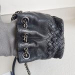 Bottega Veneta Small Hobo 2way-bag Black Leather with Brunito finish Hardware #ROYR-9 - Image 10