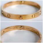 Cartier Love Bangle 18k Rose Gold with 4 Diamonds Size 18 #RTTE-5 - Image 4