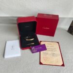 Cartier Love Bangle 18k Rose Gold with 4 Diamonds Size 18 #RTTE-5 - Image 2