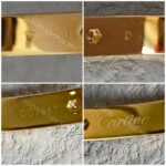 Cartier Love Bangle 18k Yellow Gold with 4 Diamonds Size 17 #RTSK-3 - Image 8