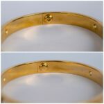 Cartier Love Bangle 18k Yellow Gold with 4 Diamonds Size 17 #RTSK-3 - Image 6