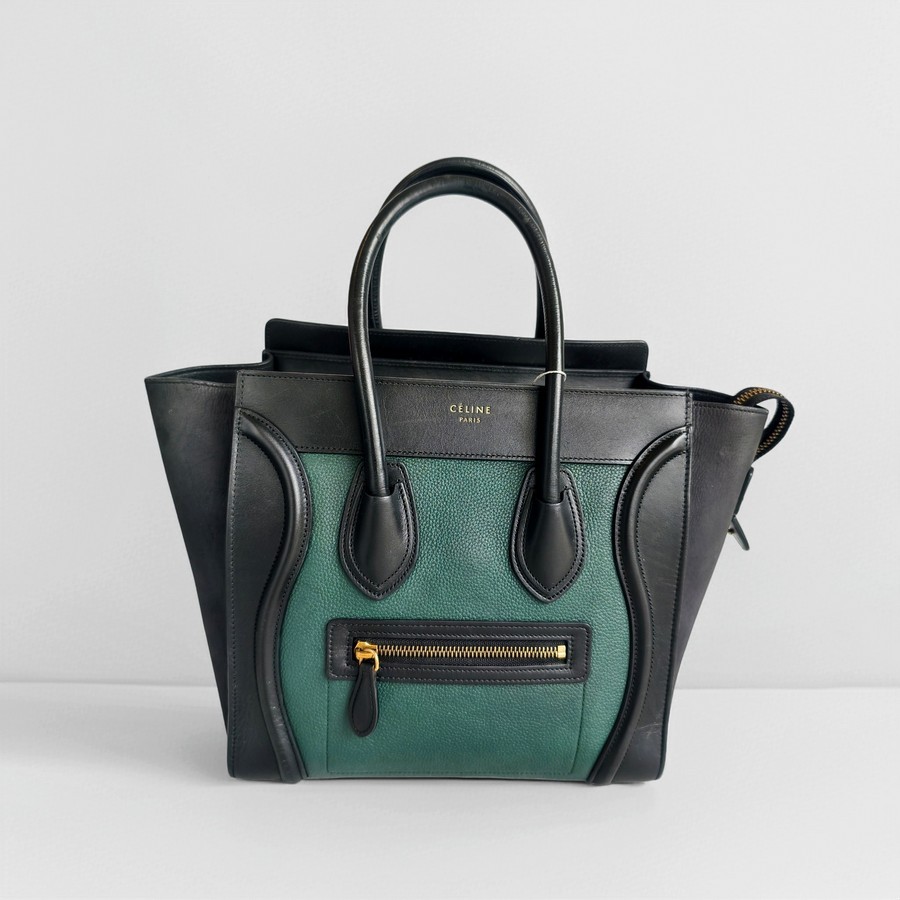 Celine Micro Luggage Calf Leather with Gold Hardware #RRSU-2