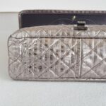 Chanel 2.55 Maxi Double Flap Metallic Bronze Striped Quilted Aged Calfskin with Ruthenium Hardware #ROYY-1 - Image 13