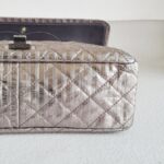 Chanel 2.55 Maxi Double Flap Metallic Bronze Striped Quilted Aged Calfskin with Ruthenium Hardware #ROYY-1 - Image 14