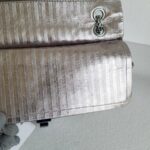 Chanel 2.55 Maxi Double Flap Metallic Bronze Striped Quilted Aged Calfskin with Ruthenium Hardware #ROYY-1 - Image 23