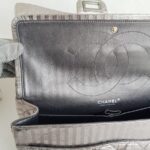 Chanel 2.55 Maxi Double Flap Metallic Bronze Striped Quilted Aged Calfskin with Ruthenium Hardware #ROYY-1 - Image 26