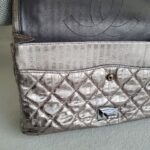 Chanel 2.55 Maxi Double Flap Metallic Bronze Striped Quilted Aged Calfskin with Ruthenium Hardware #ROYY-1 - Image 28