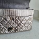 Chanel 2.55 Maxi Double Flap Metallic Bronze Striped Quilted Aged Calfskin with Ruthenium Hardware #ROYY-1 - Image 29