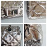 Chanel 2.55 Maxi Double Flap Metallic Bronze Striped Quilted Aged Calfskin with Ruthenium Hardware #ROYY-1 - Image 17