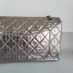 Chanel 2.55 Maxi Double Flap Metallic Bronze Striped Quilted Aged Calfskin with Ruthenium Hardware #ROYY-1 - Image 6
