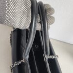 Chanel 2Way-bag Black Grained Calfskin with Silver Hardware #RRTE-1 - Image 18