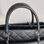 Chanel 2Way-bag Black Grained Calfskin with Silver Hardware #RRTE-1 - Image 15