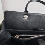 Chanel 2Way-bag Black Grained Calfskin with Silver Hardware #RRTE-1 - Image 22