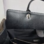 Chanel 2Way-bag Black Grained Calfskin with Silver Hardware #RRTE-1 - Image 24